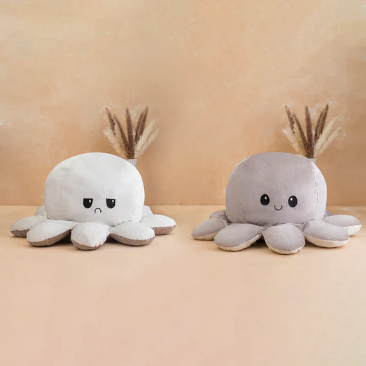 GIANT Reversible Octopus | White-Grey | 80cm